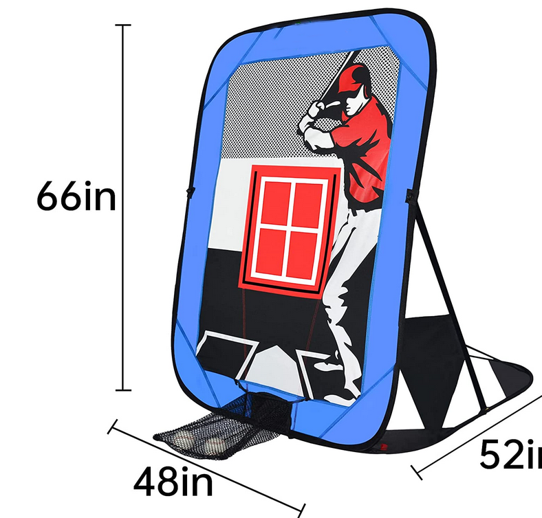 Gagalileo Kids Pop-Up Pitching Net 66 x 48 x 52 in