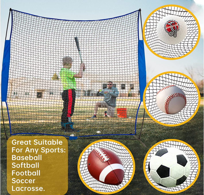 Gagalileo Protective Pitching Screen for Baseball Softball Football Lacrosse Soccer 7X7ft