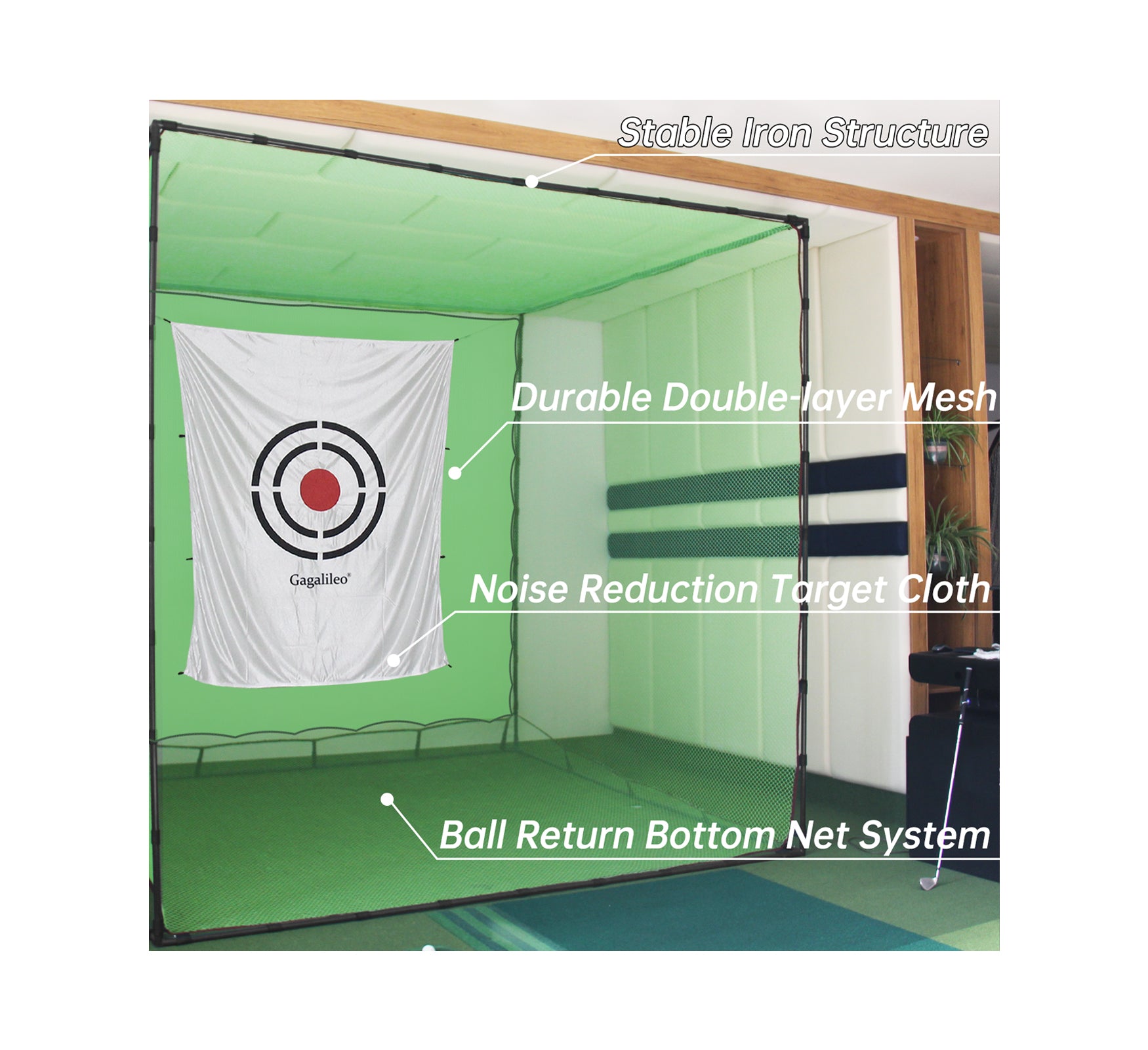 Gagalileo Golf Hitting Cage 8x8x8ft