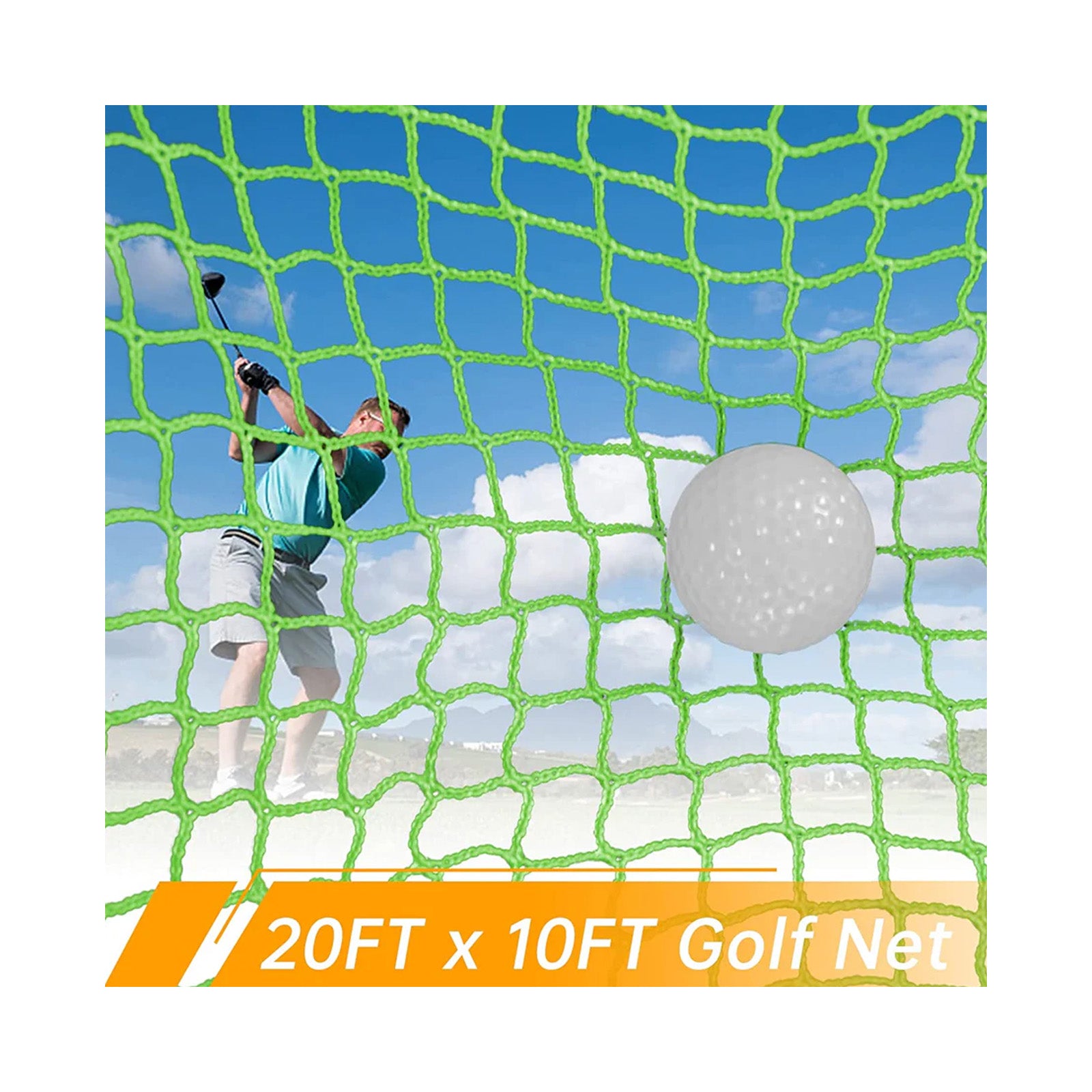 Gagalileo Golf Cage Replacement Net 10x20ft