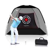 Gagalileo Golf Practice Net Complete Set: Real Golf Balls, Turf Mat, Tees, Target, Bag & Hat | Indoor/Outdoor Backyard | Perfect Gift for Men