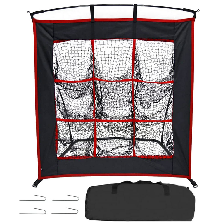 9 Hole Target Baseball Softball Pitching Net with Strike Zone-CAD
