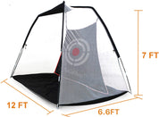 Galileo Golf Net 12'x7'x6.6' – Backyard & Indoor Driving Practice Net
