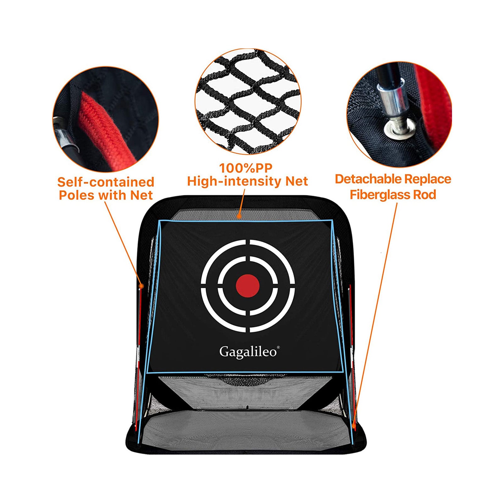 Gagalileo Portable Pop-Up Driving Net 8X7X7