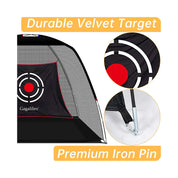 Gagalileo Golf Practice Net Complete Set: Real Golf Balls, Turf Mat, Tees, Target, Bag & Hat | Indoor/Outdoor Backyard | Perfect Gift for Men