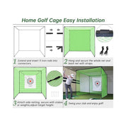 Gagalileo Outdoor Practice Golf Cage 8x8x8ft