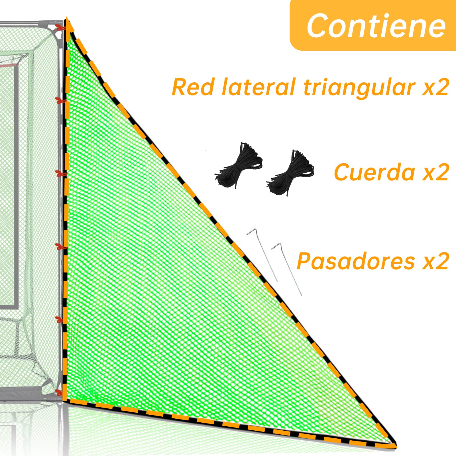 Gagalileo Golf Cage Triangle Net 150x100cm