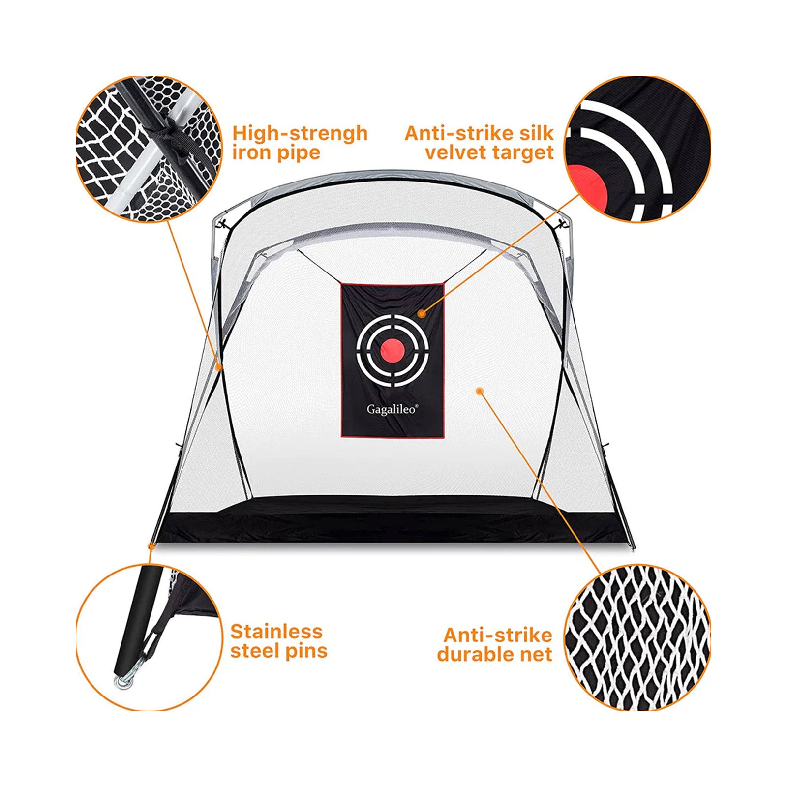 Gagalileo Golf Hitting Nets 9X7X5ft