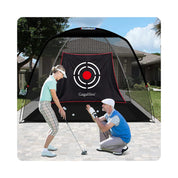 Gagalileo Golf Practice Net Complete Set: Real Golf Balls, Turf Mat, Tees, Target, Bag & Hat | Indoor/Outdoor Backyard | Perfect Gift for Men