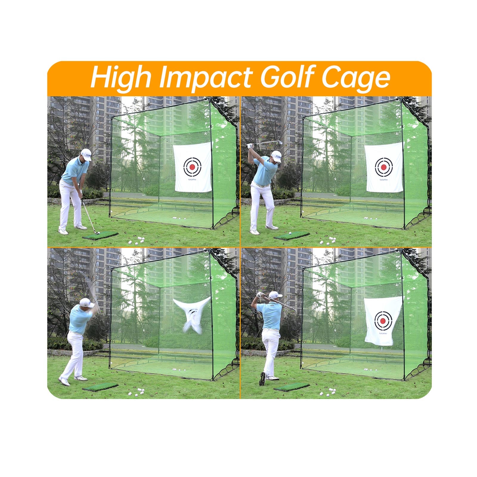 Gagalileo Golf Hitting cage 10x10x10ft