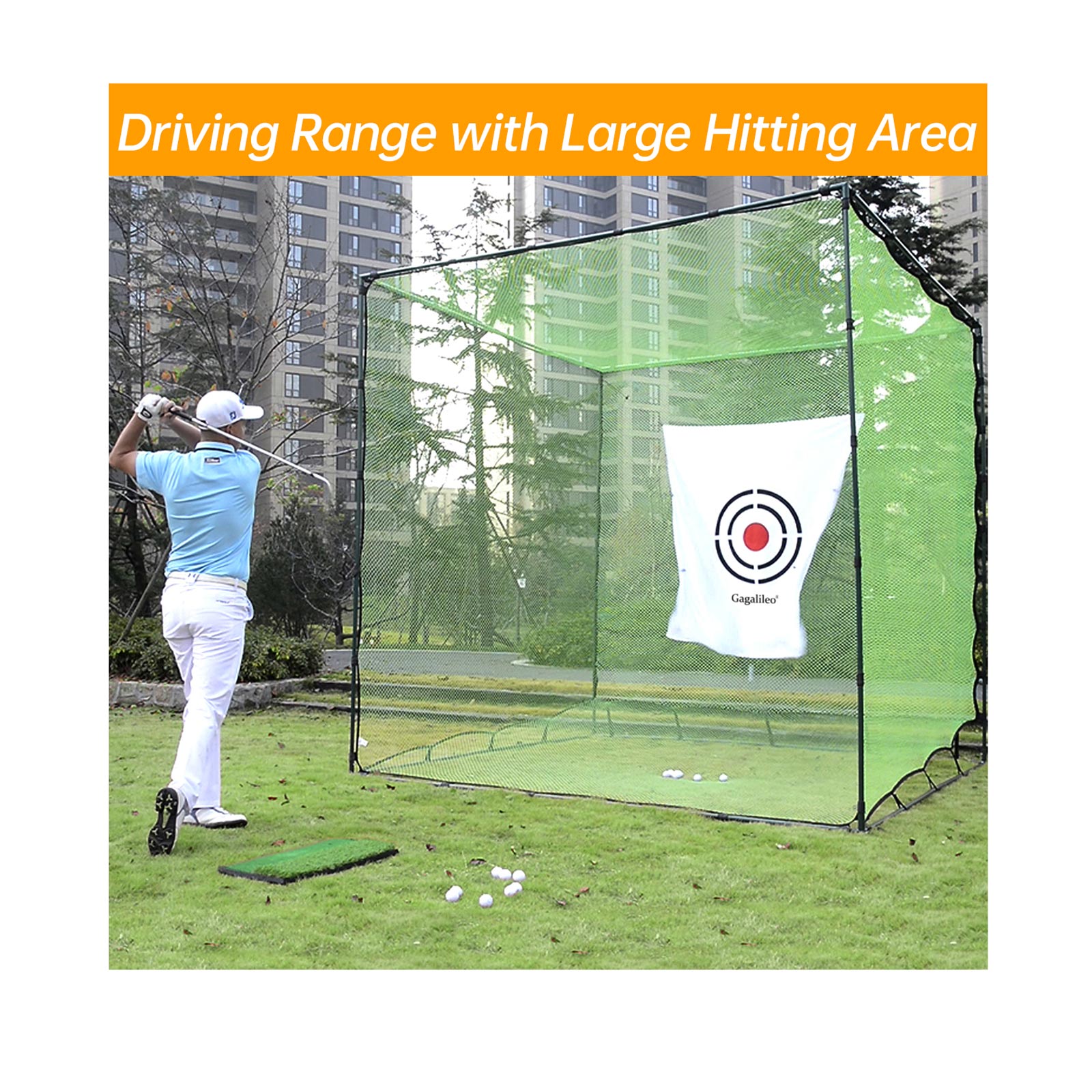 Gagalileo Golf Hitting cage 10x10x10ft
