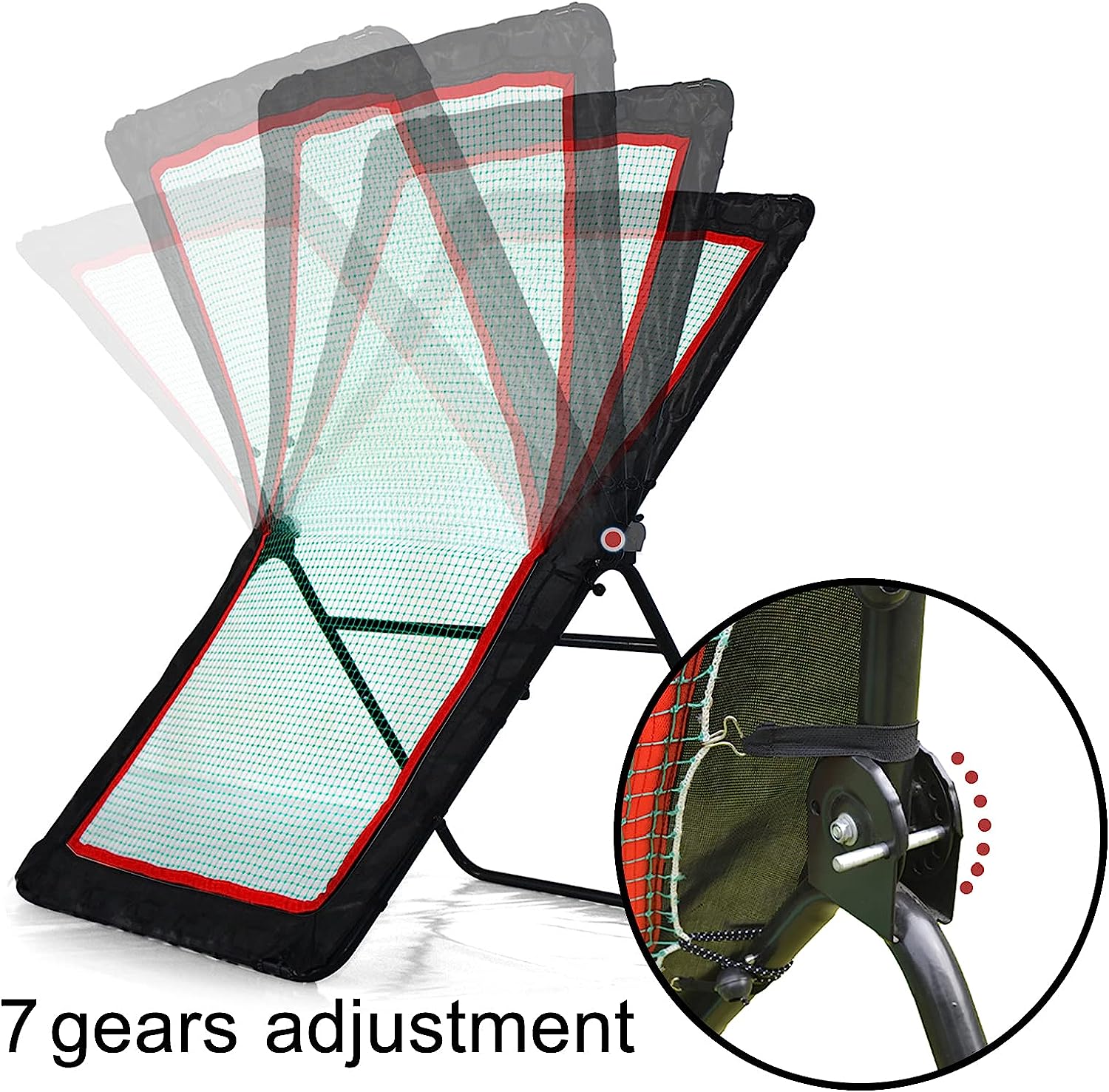 7x4 Galileo Baseball Softball Rebounder/7 Gears Adjustable Pitching Screen