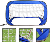 Pop-up soccer goals set of 2 or 1 pack for garden children-90-120-175-Robust flat steel frame and fiberglass rod - Easy assembly - Weatherproof 150 D polyester.