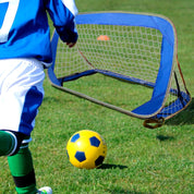 Pop-up soccer goals set of 2 or 1 pack for garden children-90-120-175-Robust flat steel frame and fiberglass rod - Easy assembly - Weatherproof 150 D polyester.