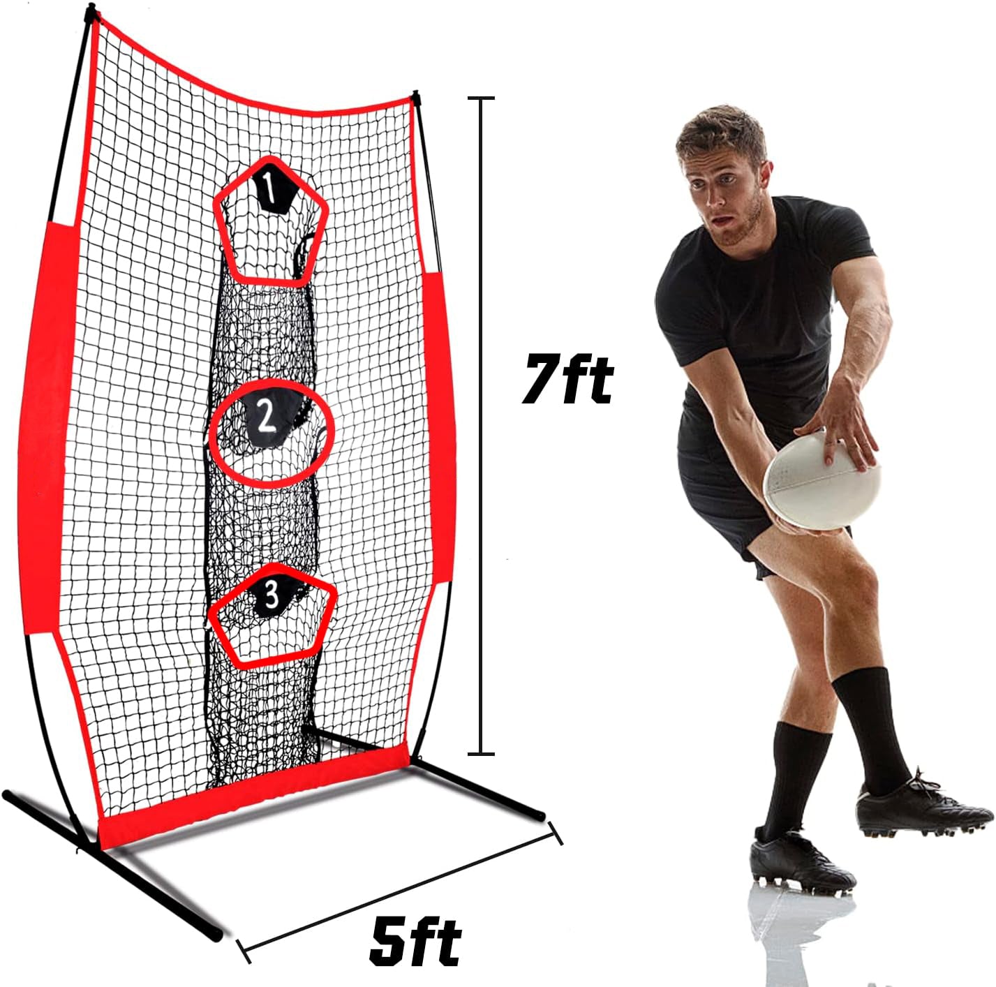 Gagalileo Football Throwing Net 7x5ft