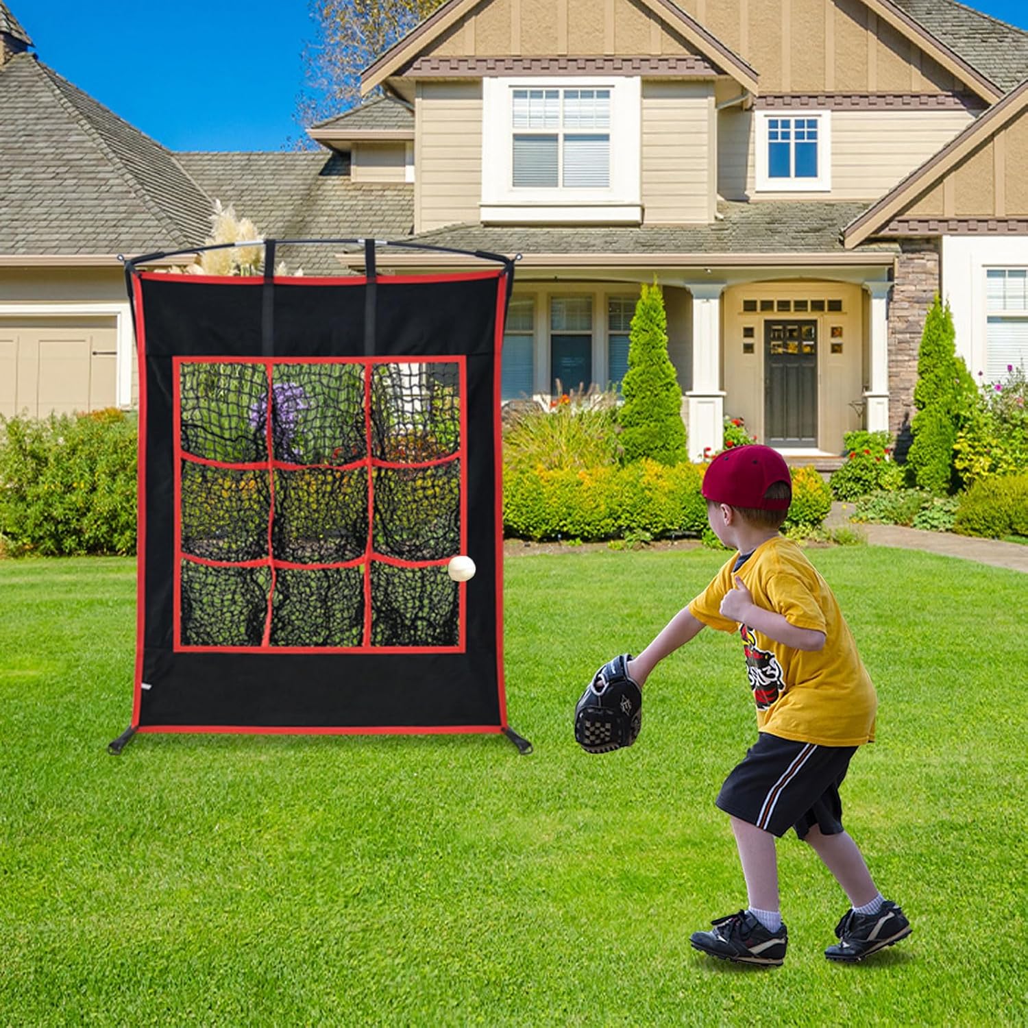 Gagalileo 9 hole Baseball Net for Pitching 4X3