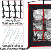 9 Hole Target Baseball Softball Pitching Net with Strike Zone-CAD