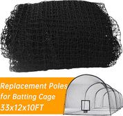 Gagalileo Batting Cage Replacement Net 33x12x10ft