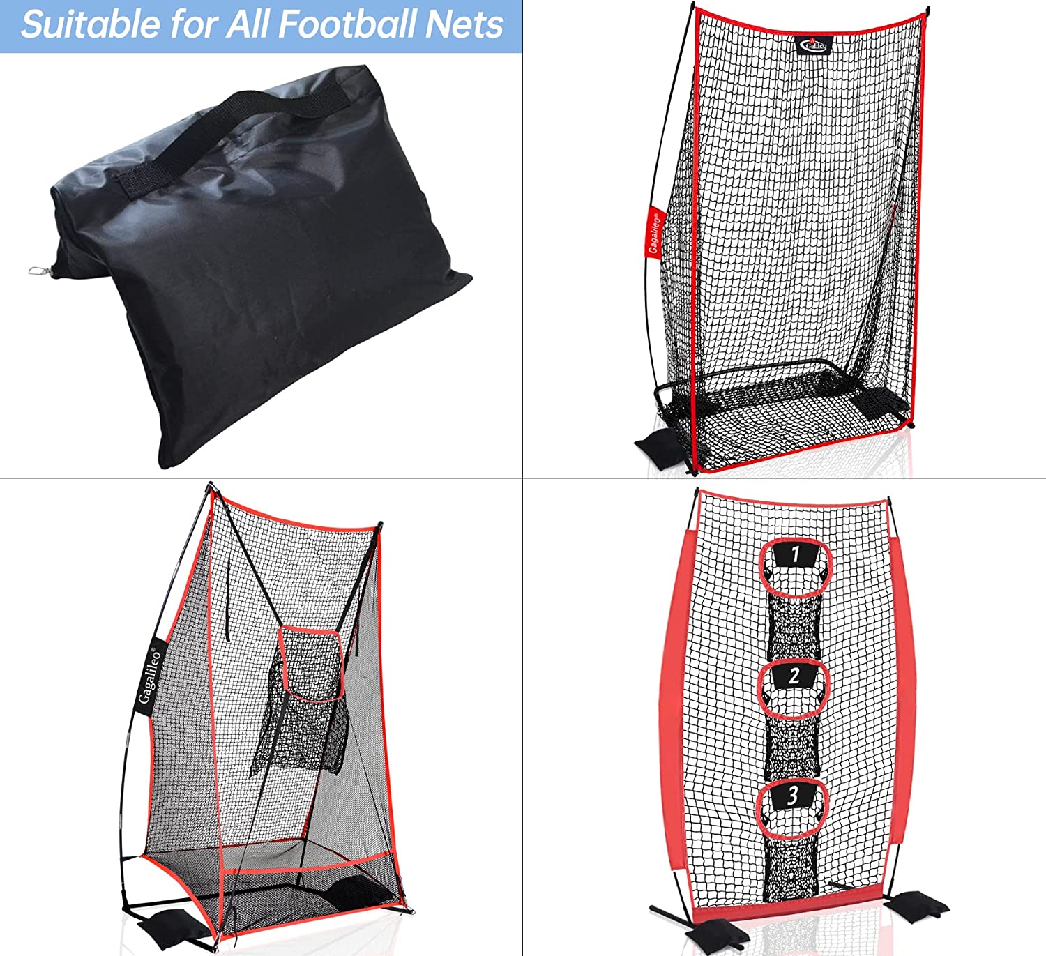 Gagalileo Football Portable Net Sandbags