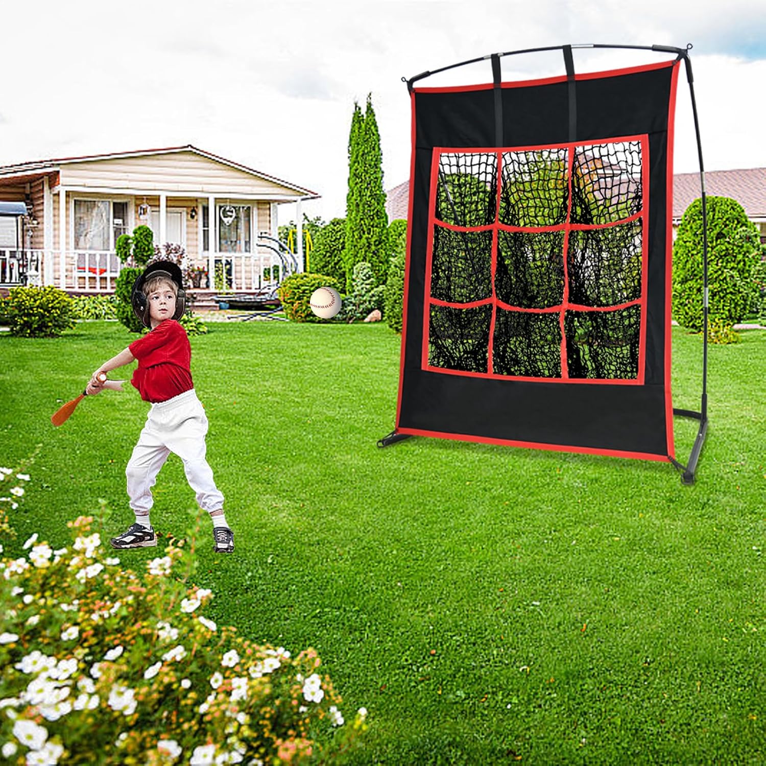 Gagalileo 9 hole Baseball Net for Pitching 4X3