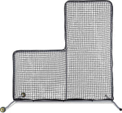 Gagalileo L Screen Baseball Pitching Protective Screen with Wheels 7x7Ft(Black)