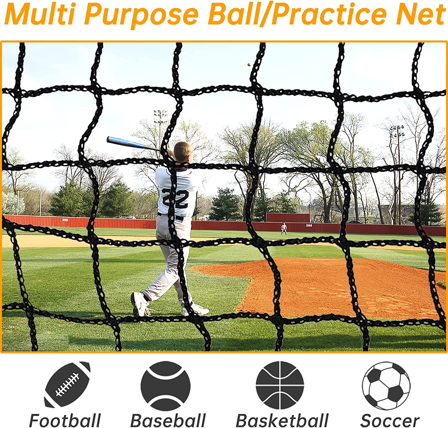 Gagalileo Batting Replacement Net 16x10x10ft