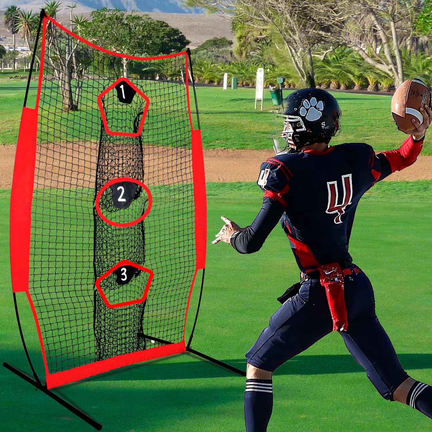 Gagalileo Football Throwing Net 7x5ft