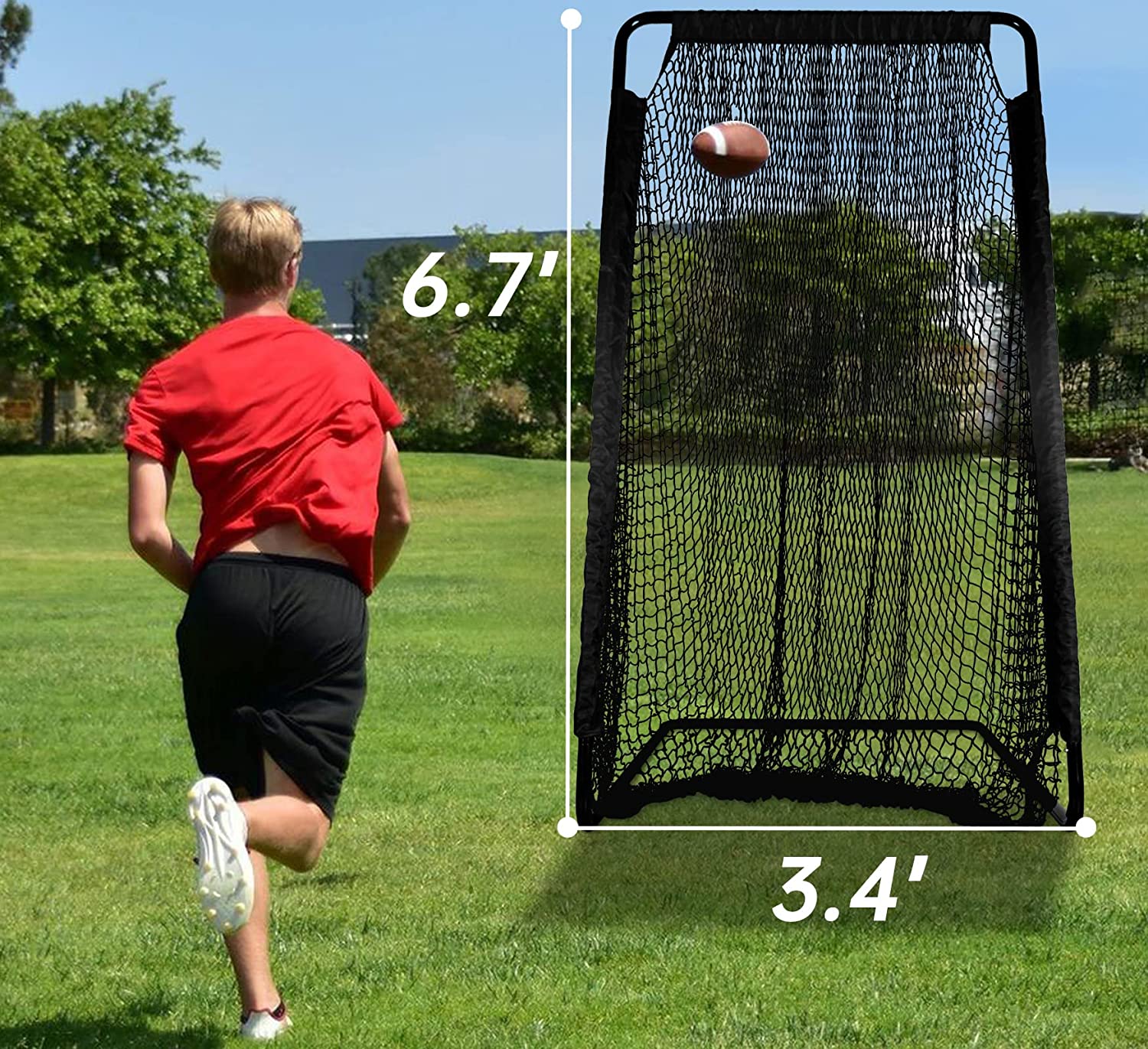 Gagalileo Football Throwing Net 6.7×3.4ft