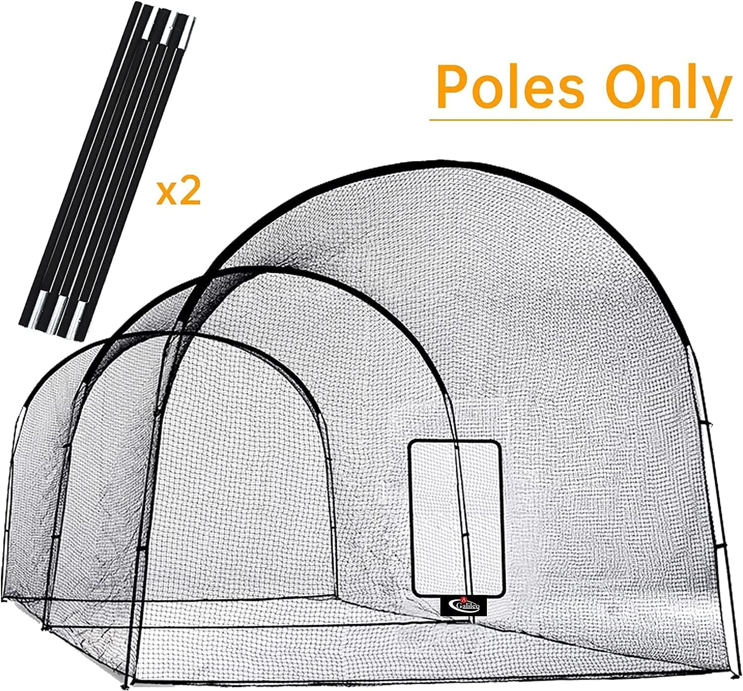 Gagalileo Replacement softball Rods 22x12x10ft