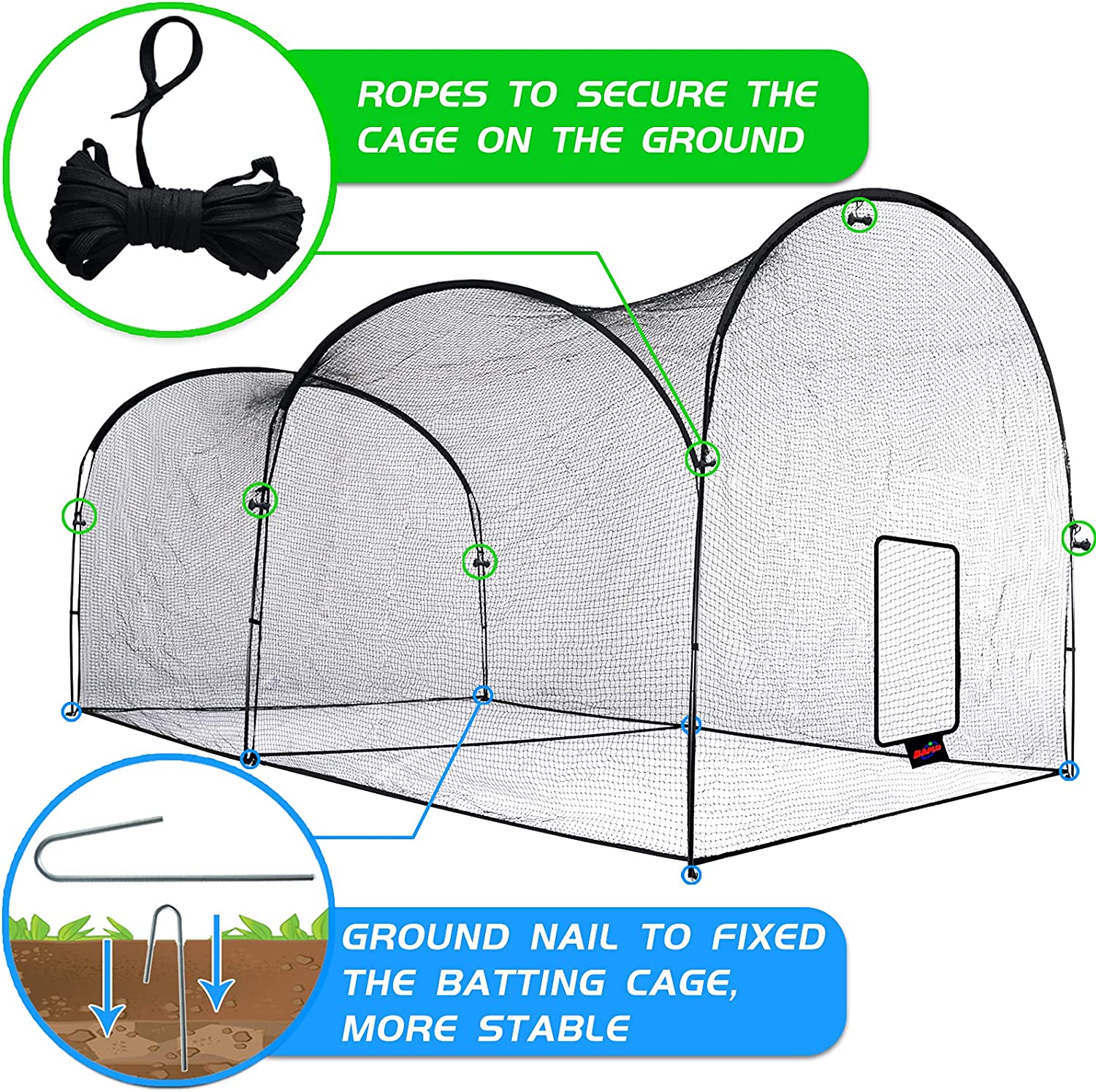 22×12×10Baseball Softball Batting Cage / HeavyLarge Batting Cages