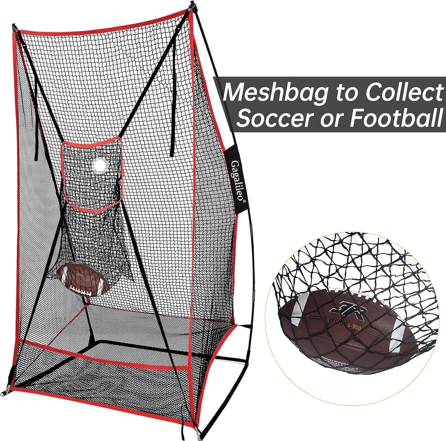 Galileo Football Kicking Cage/3x6Football Throwing Net