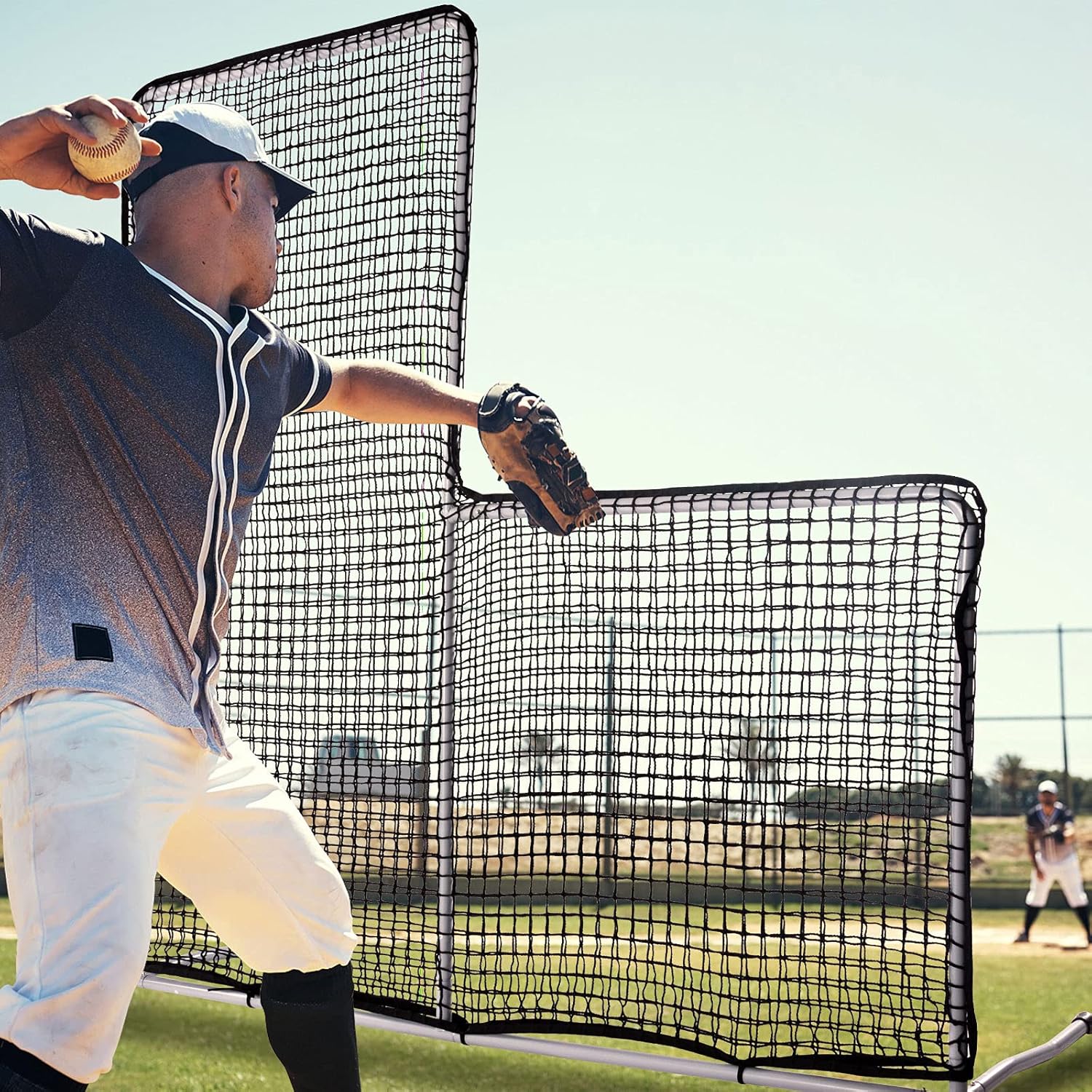 Gagalileo L Replacement Baseball Pitching Protective Screen 7X7FT (Black)