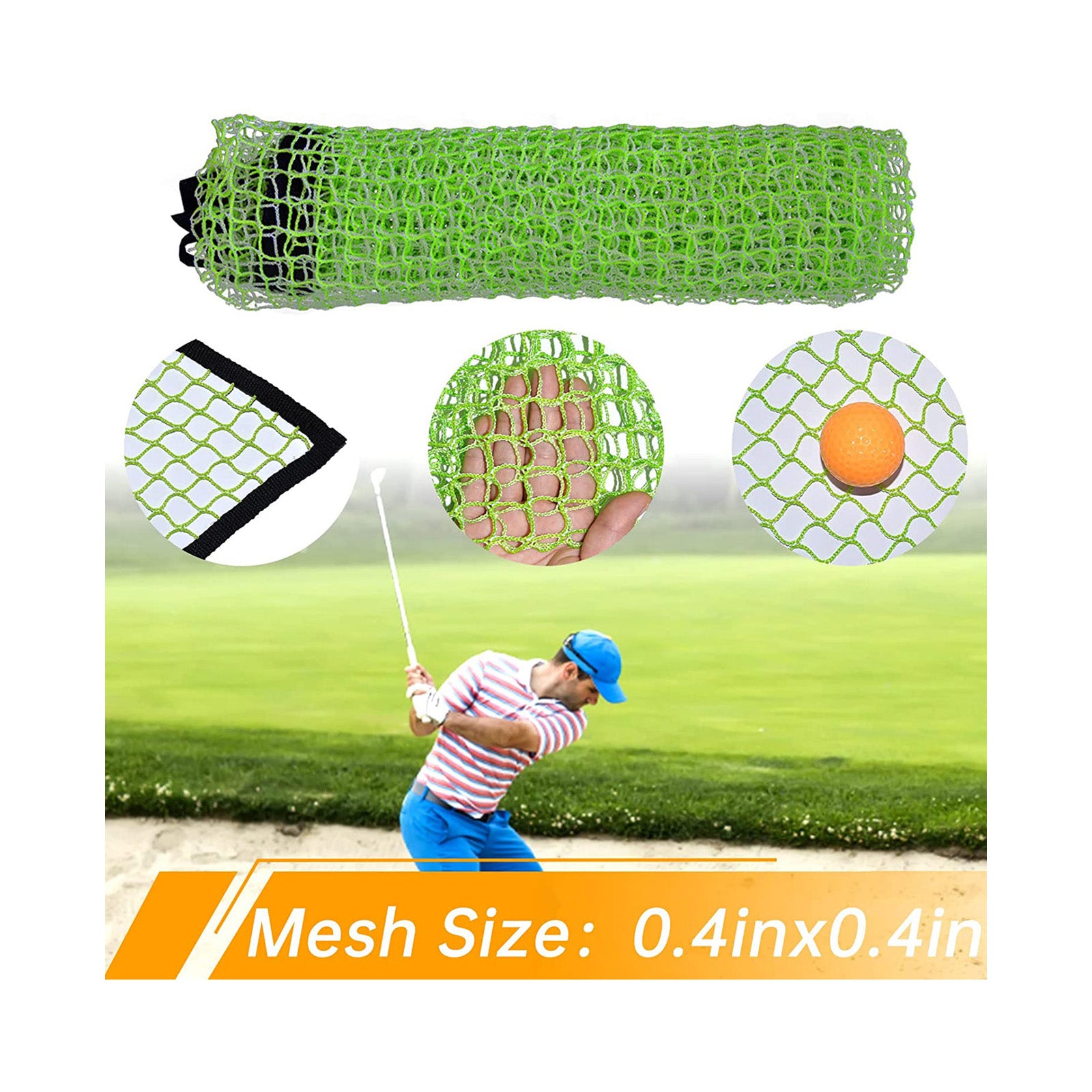 Gagalileo Golf Cage Replacement Net 40x10ft