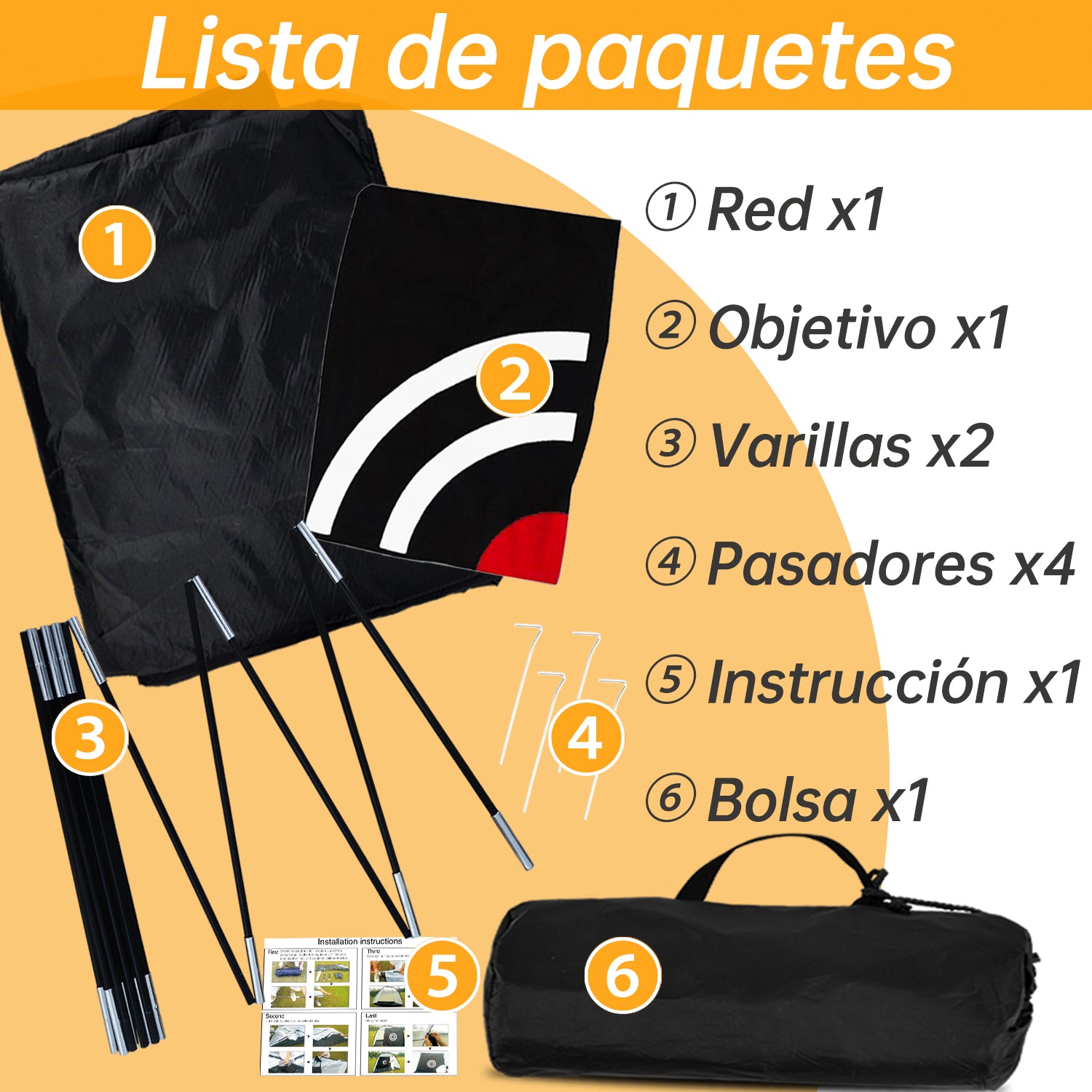 ゴルフネット 2x1.5x1m 屋内外練習ネット、取り付け簡単、キャリングバッグ付きJP