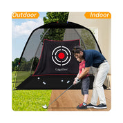 Gagalileo Golf Practice Net Complete Set: Real Golf Balls, Turf Mat, Tees, Target, Bag & Hat | Indoor/Outdoor Backyard | Perfect Gift for Men