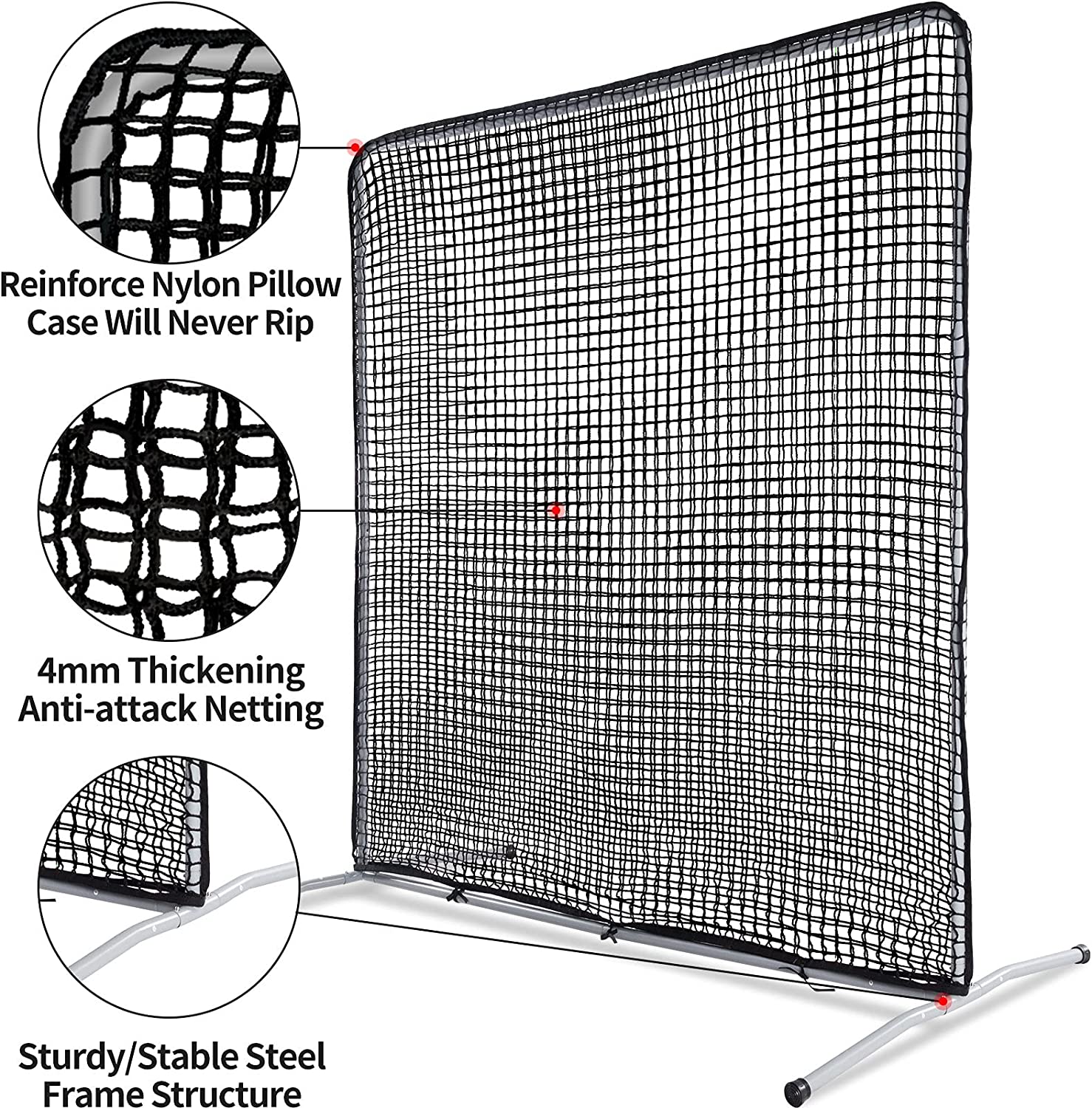 Gagalileo Baseball replacement Pitching Screen Protective Net 7x7Ft