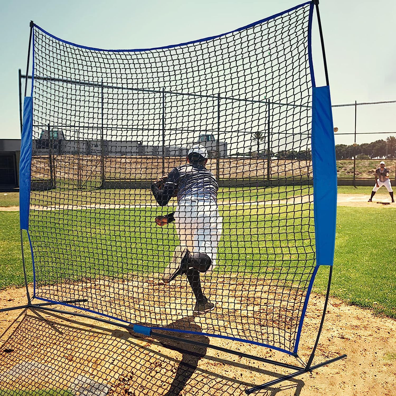 Gagalileo Protective Pitching Screen for Baseball Softball Football Lacrosse Soccer 7X7ft