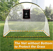 Golf Swing Hitting Practice Net 10x7x3FT for Backyard,Golf Screen Net with Side Net Barriers