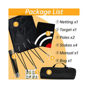 Gagalileo Golf Practice Net Complete Set: Real Golf Balls, Turf Mat, Tees, Target, Bag & Hat | Indoor/Outdoor Backyard | Perfect Gift for Men