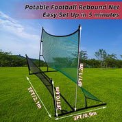 Portable Soccer Rebounder Net - Professional Football Training Equipment with Carry Bag | Solo & Team Practice for Passing, Volley & Shooting | Durable Iron Frame Construction 6X4 7X7FT
