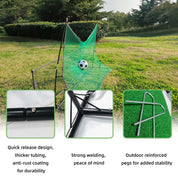 Portable Soccer Rebounder Net - Professional Football Training Equipment with Carry Bag | Solo & Team Practice for Passing, Volley & Shooting | Durable Iron Frame Construction 6X4 7X7FT