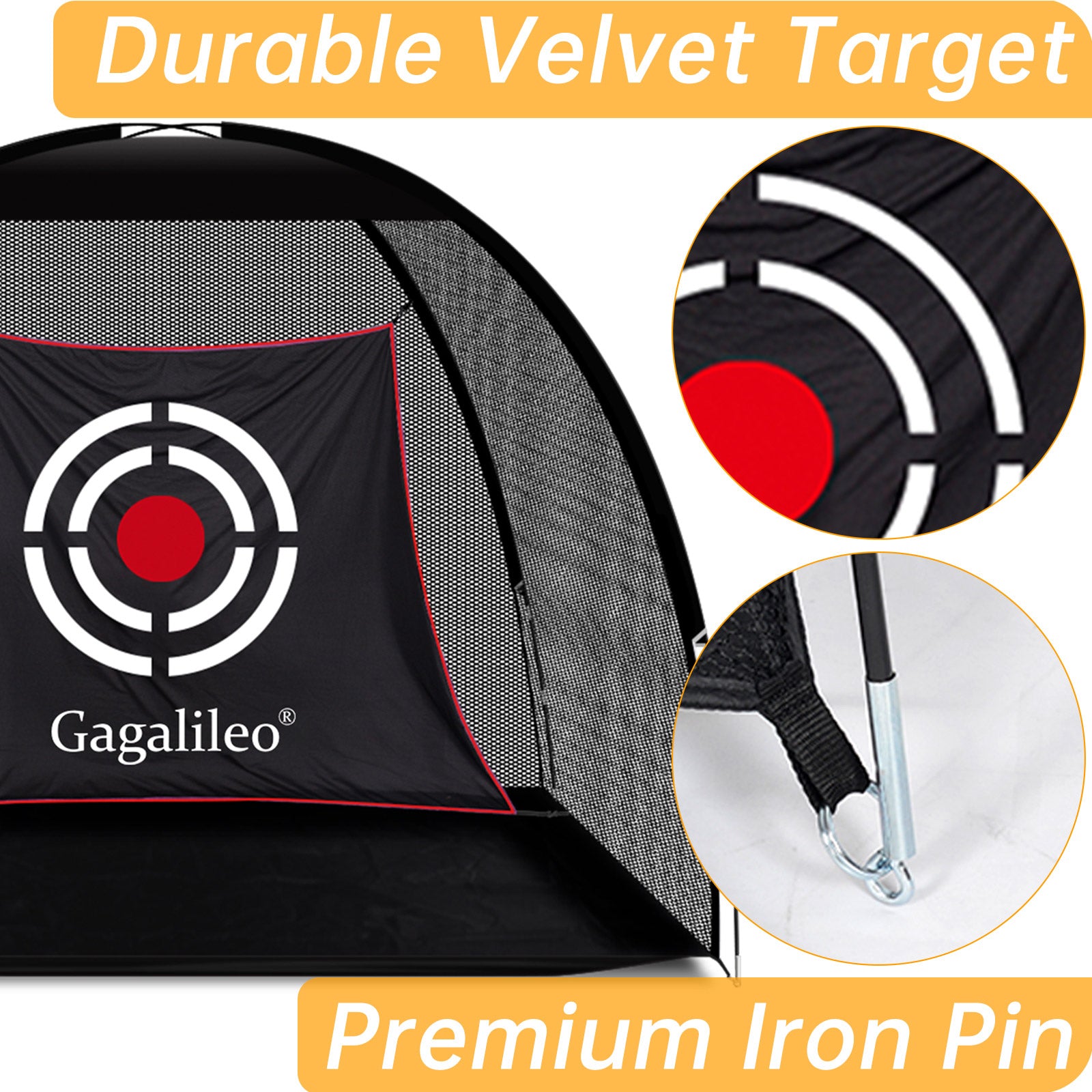 ゴルフネット 2x1.5x1m 屋内外練習ネット、取り付け簡単、キャリングバッグ付きJP