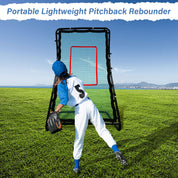 Multi-Sport Rebounder Net – Baseball, Softball, Volleyball & Lacrosse Trainer for Solo Practice, Fielding & Drills