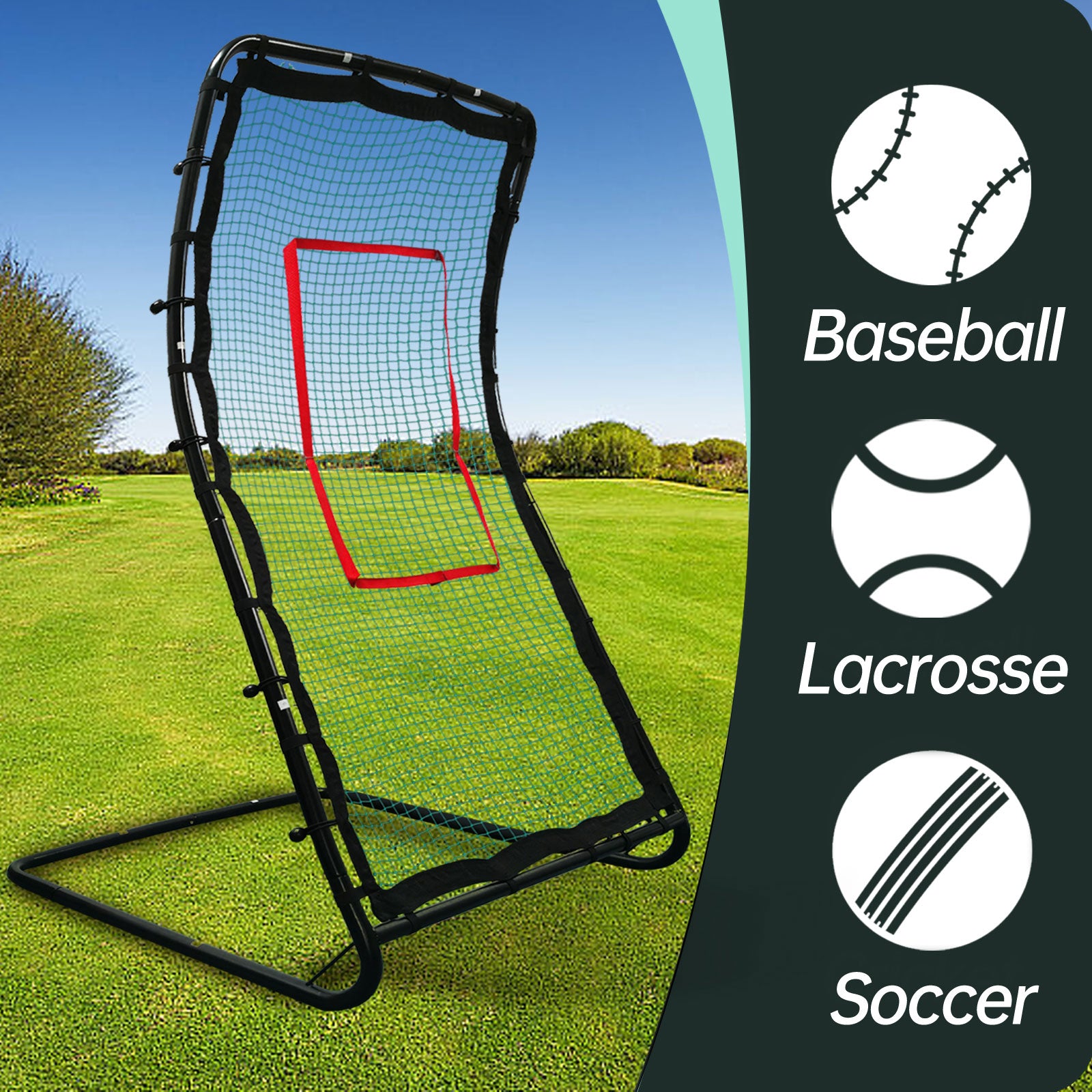 Multi-Sport Rebounder Net – Baseball, Softball, Volleyball & Lacrosse Trainer for Solo Practice, Fielding & Drills