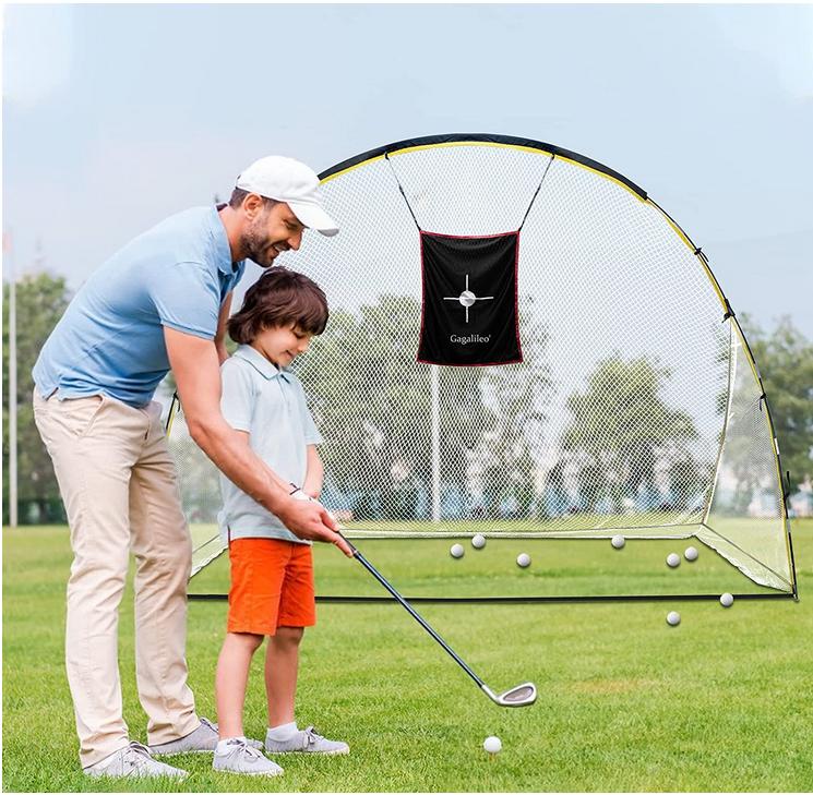 Golf Swing Hitting Practice Net 10x7x3FT for Backyard,Golf Screen Net with Side Net Barriers