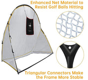 Golf Swing Hitting Practice Net 10x7x3FT for Backyard,Golf Screen Net with Side Net Barriers