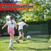 Portable Soccer Rebounder Net - Professional Football Training Equipment with Carry Bag | Solo & Team Practice for Passing, Volley & Shooting | Durable Iron Frame Construction 6X4 7X7FT