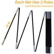 Gagalileo Golf Replacement Straight Poles for 10x7x6FT Golf Net-Classic Style