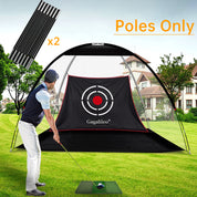 Gagalileo Golf Replacement Straight Poles for 10x7x6FT Golf Net-Classic Style