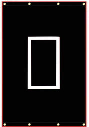 Galileo Softball Backstop Vinyl Heavy Duty Baseball Batting Cage Backstop Pitching Target Trainer Backstop Net Saver with Square Image 4X5FT